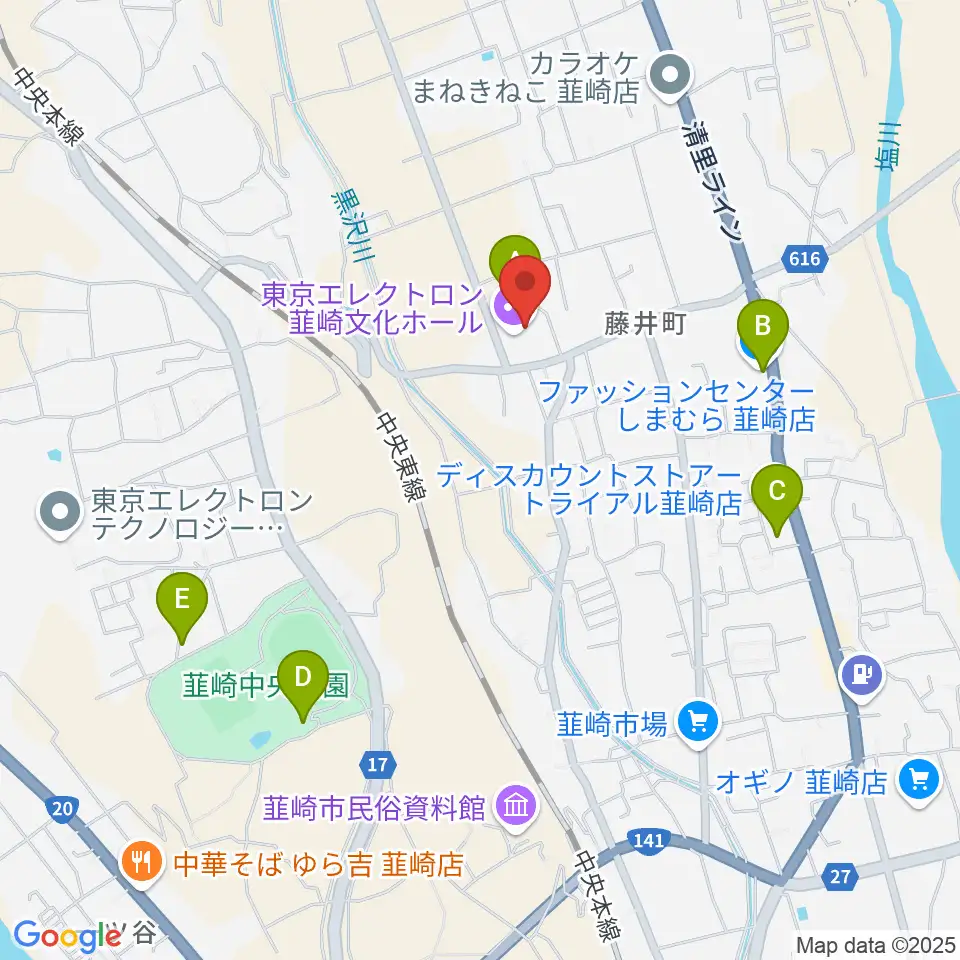 東京エレクトロン韮崎文化ホール周辺の駐車場・コインパーキング一覧地図
