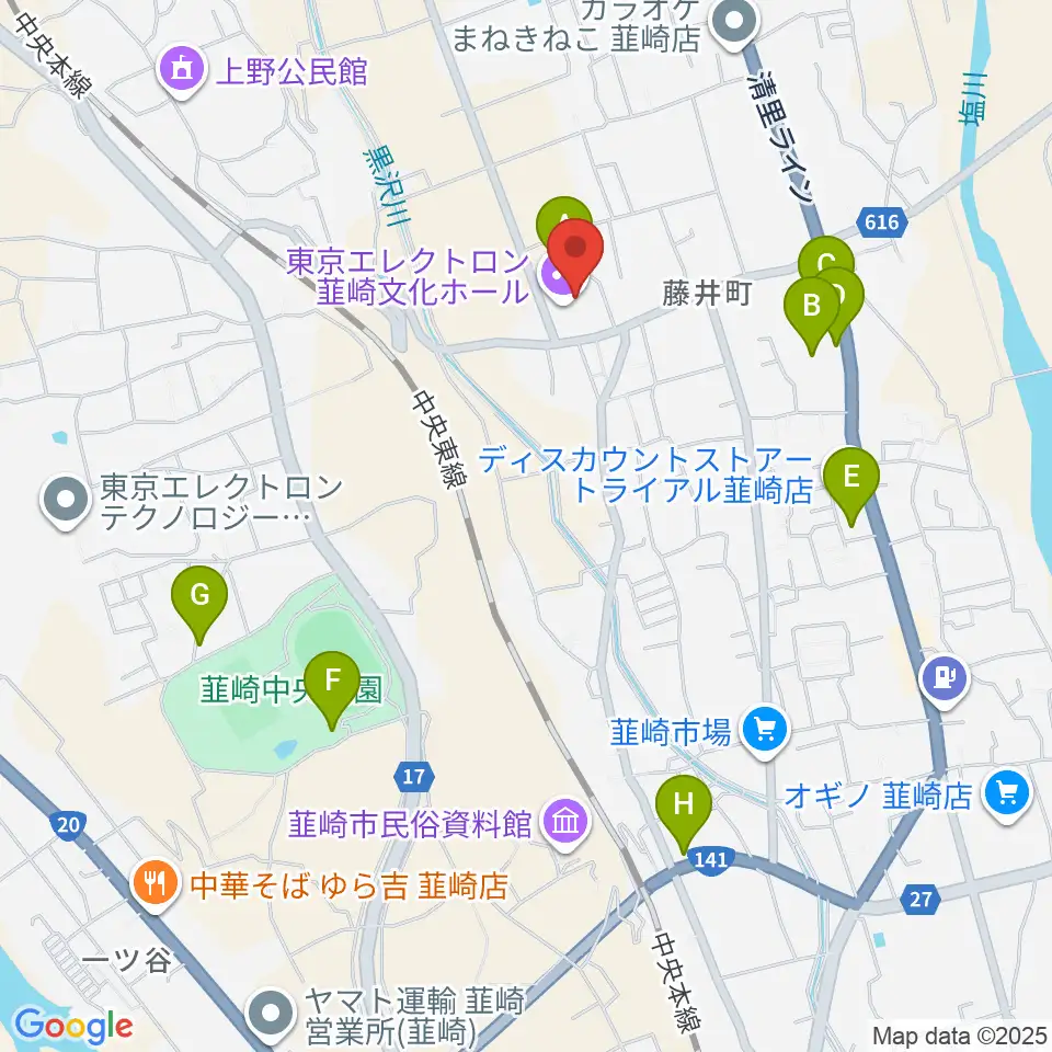 東京エレクトロン韮崎文化ホール周辺の駐車場・コインパーキング一覧地図