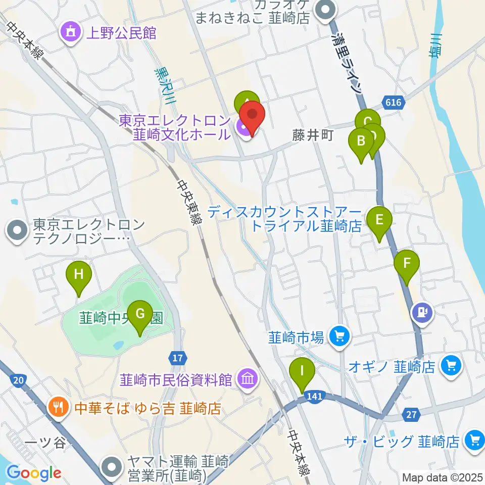 東京エレクトロン韮崎文化ホール周辺の駐車場・コインパーキング一覧地図