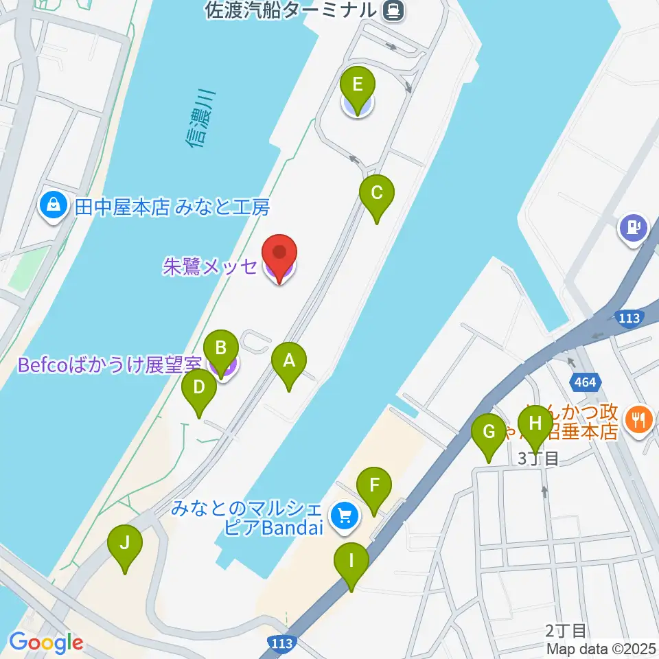 朱鷺メッセ周辺の駐車場・コインパーキング一覧地図