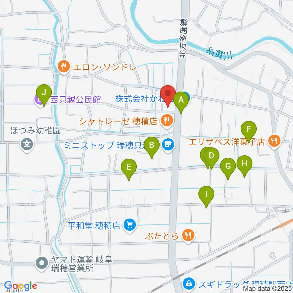 川瀬ギター教室周辺の駐車場・コインパーキング一覧地図