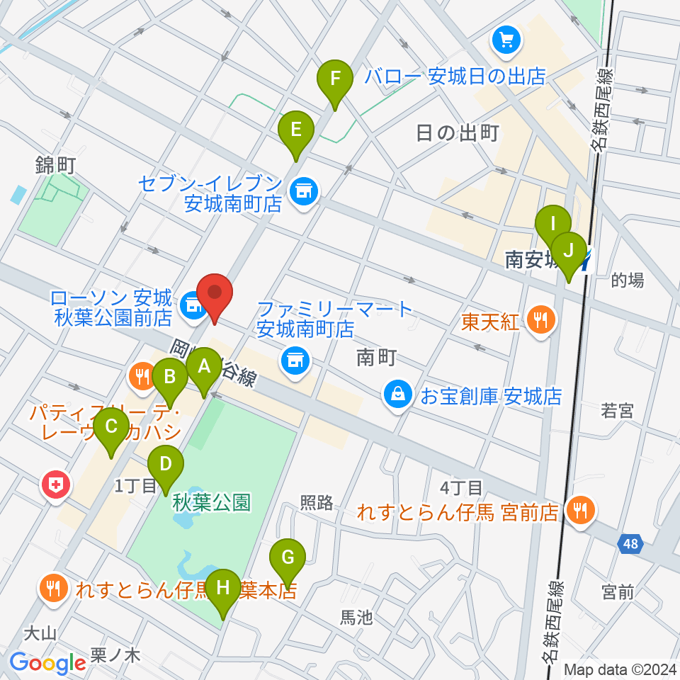 ギターショップ・メイヤ周辺の駐車場・コインパーキング一覧地図