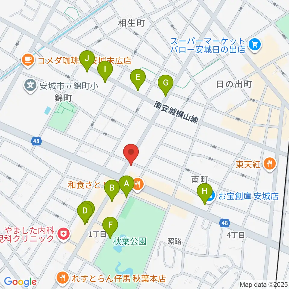 ギターショップ・メイヤ周辺の駐車場・コインパーキング一覧地図