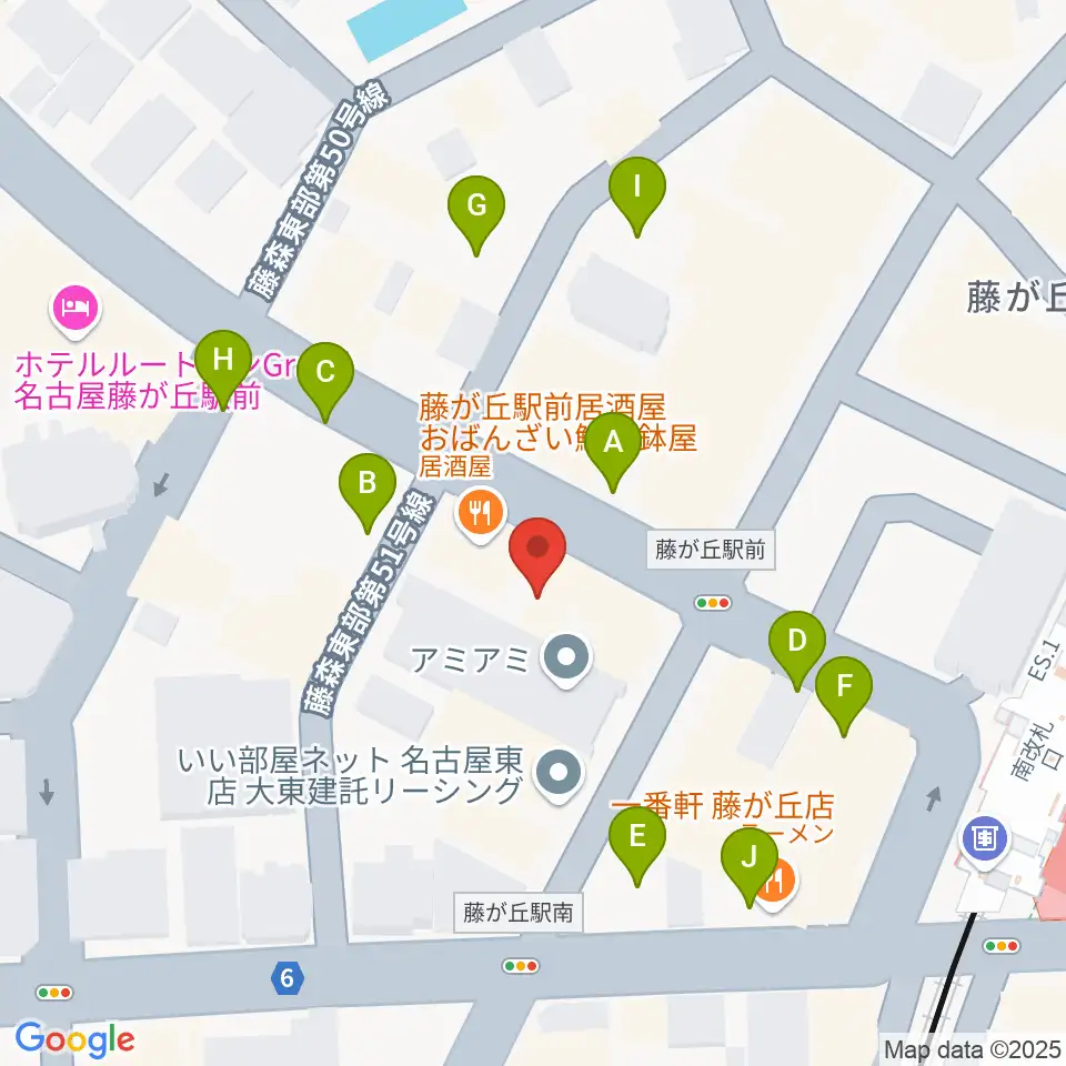 名古屋新堀ギター音楽院 藤ヶ丘教室周辺の駐車場・コインパーキング一覧地図