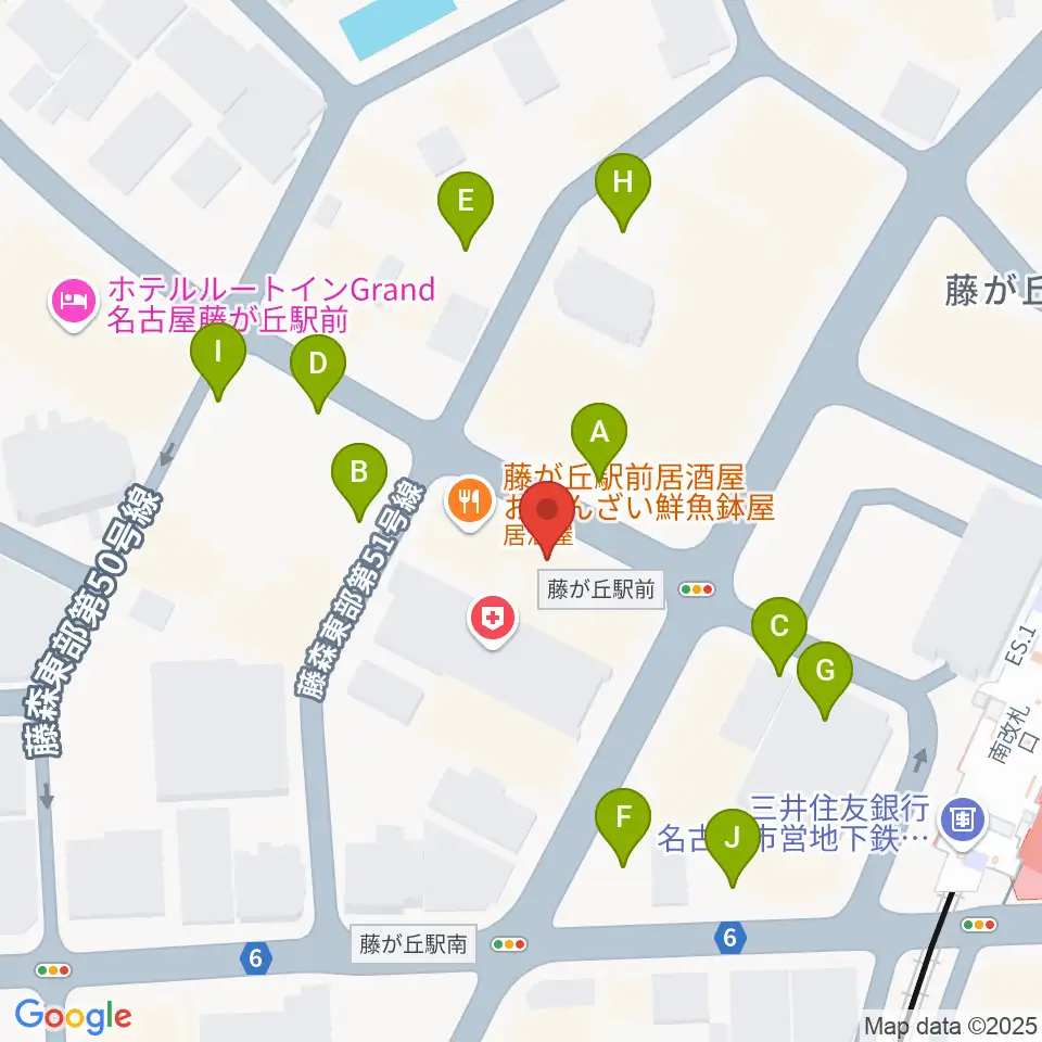 名古屋新堀ギター音楽院 藤ヶ丘教室周辺の駐車場・コインパーキング一覧地図