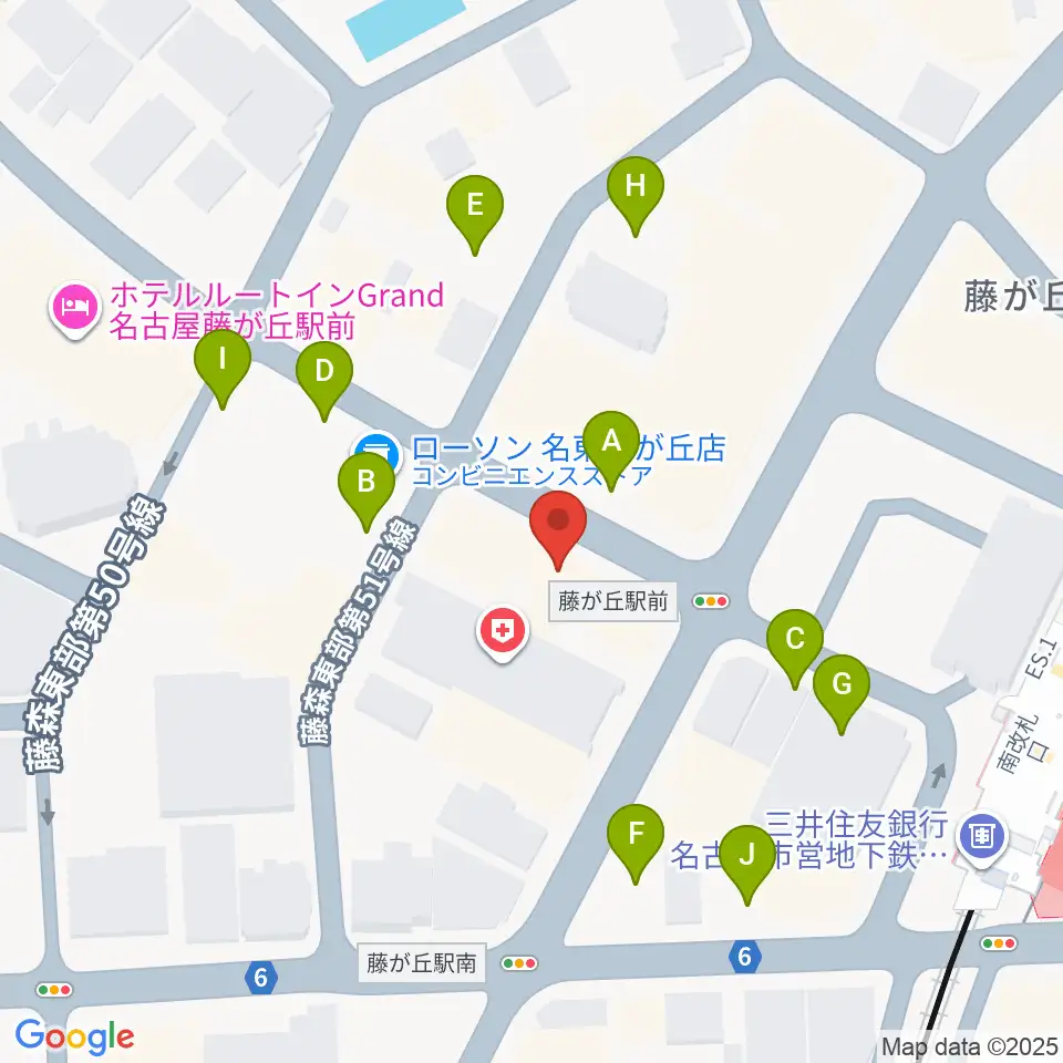 名古屋新堀ギター音楽院 藤ヶ丘教室周辺の駐車場・コインパーキング一覧地図