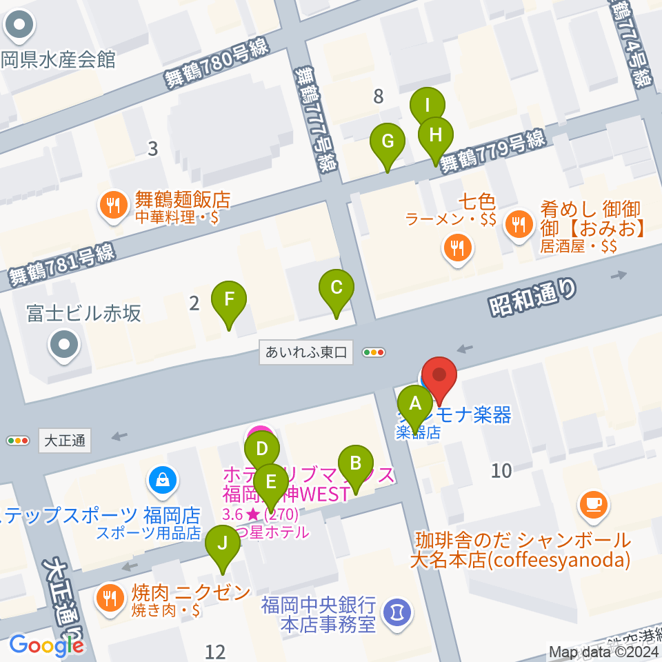 クレモナ楽器周辺の駐車場・コインパーキング一覧地図