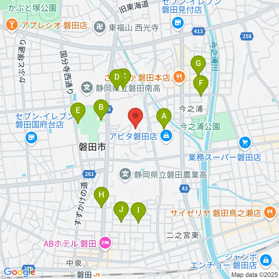 ワークピア磐田周辺の駐車場・コインパーキング一覧地図
