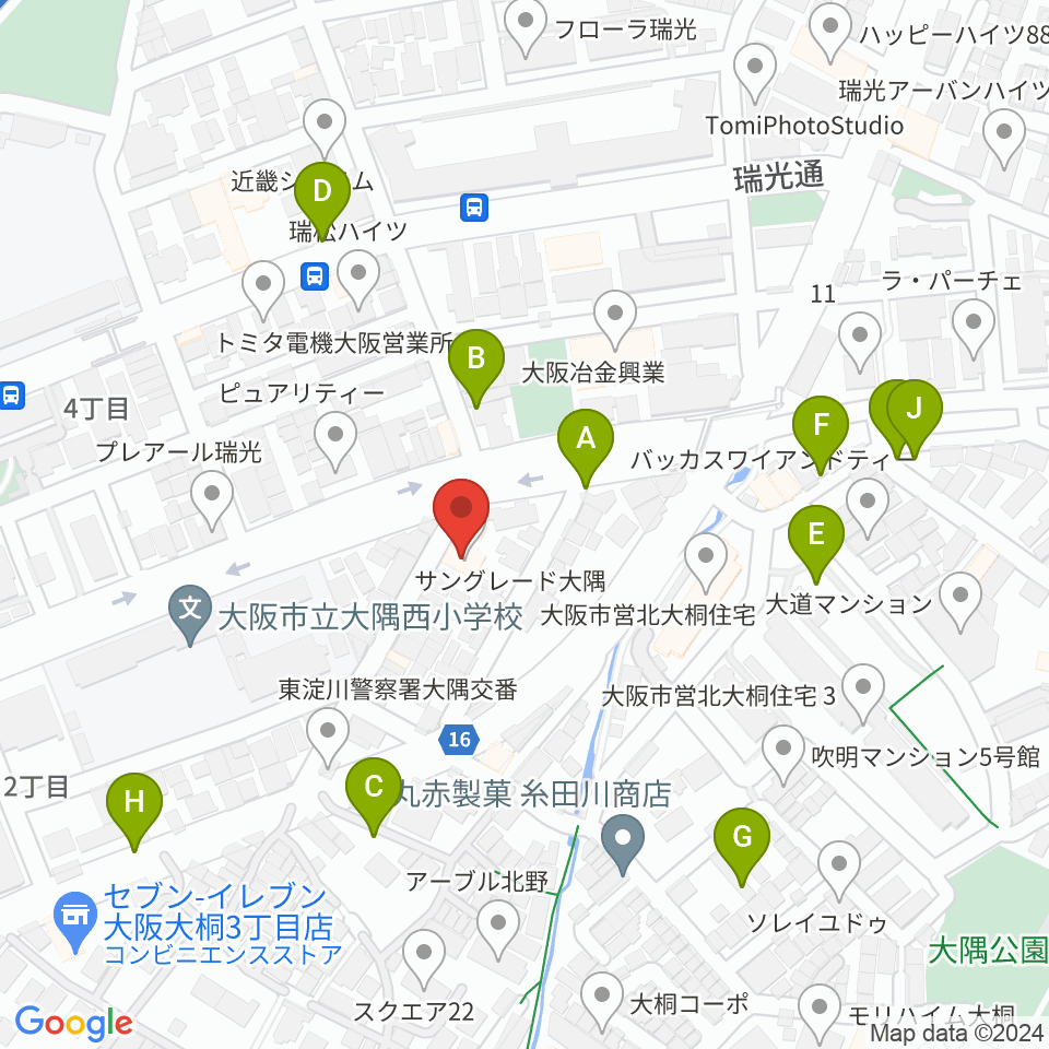 ギター工房 SHOJI周辺の駐車場・コインパーキング一覧地図