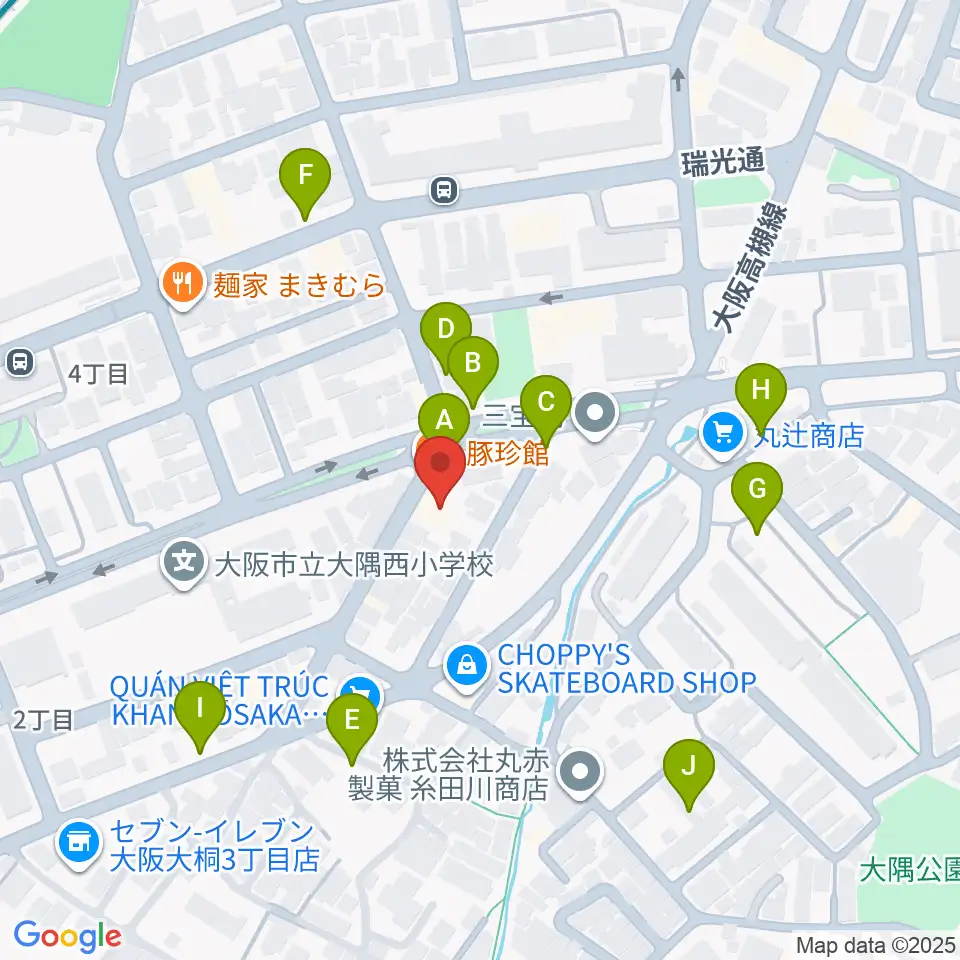 ギター工房 SHOJI周辺の駐車場・コインパーキング一覧地図