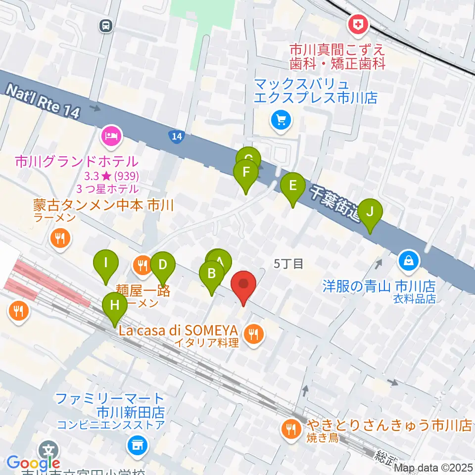 管楽器専門店 Groovin' Trumpet周辺の駐車場・コインパーキング一覧地図