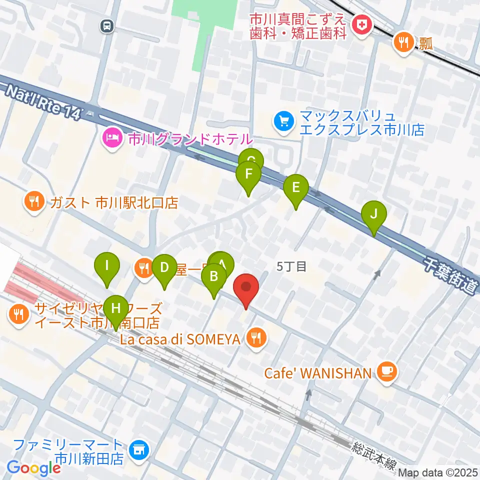 管楽器専門店 Groovin' Trumpet周辺の駐車場・コインパーキング一覧地図