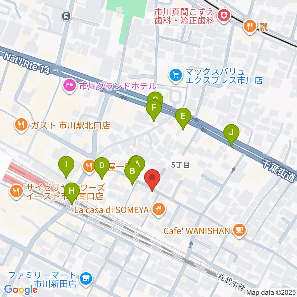 管楽器専門店 Groovin' Trumpet周辺の駐車場・コインパーキング一覧地図