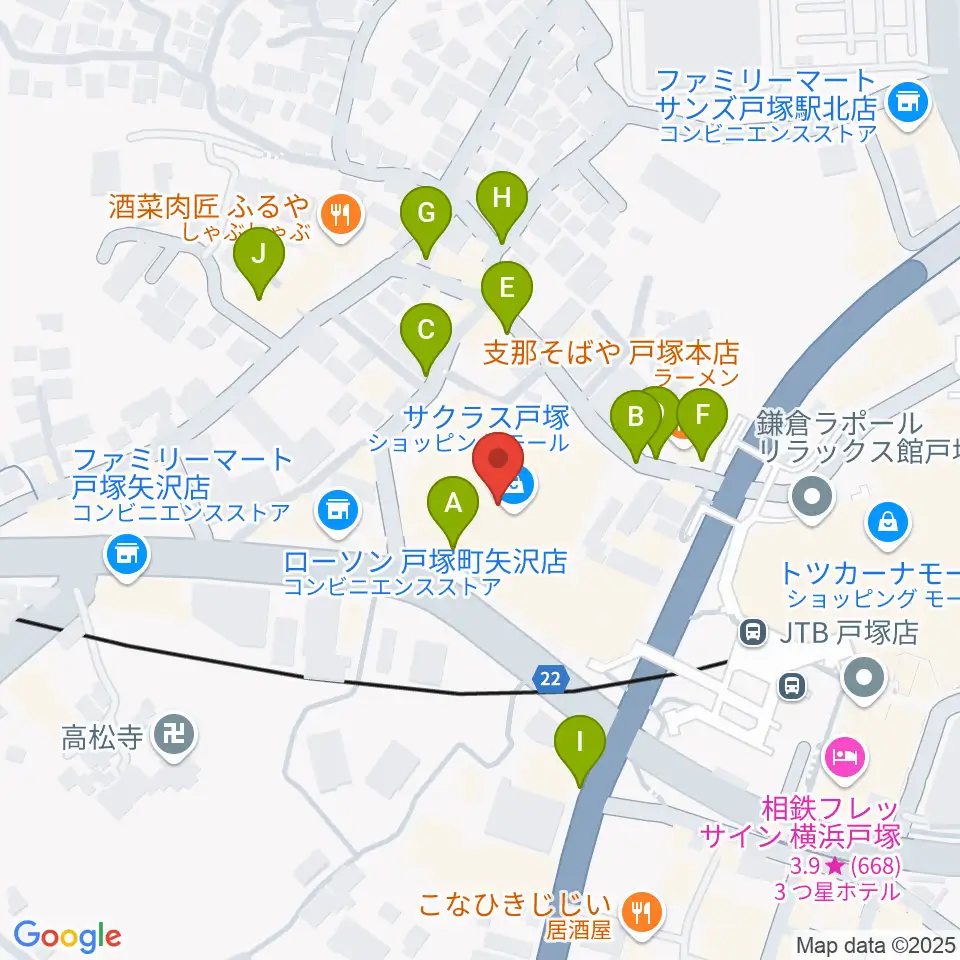 桜 音楽教室周辺の駐車場・コインパーキング一覧地図