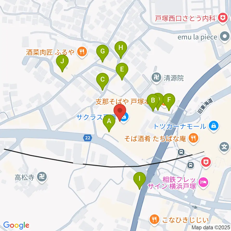 桜 音楽教室周辺の駐車場・コインパーキング一覧地図