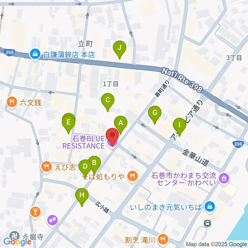 石巻ブルーレジスタンス周辺の駐車場・コインパーキング一覧地図