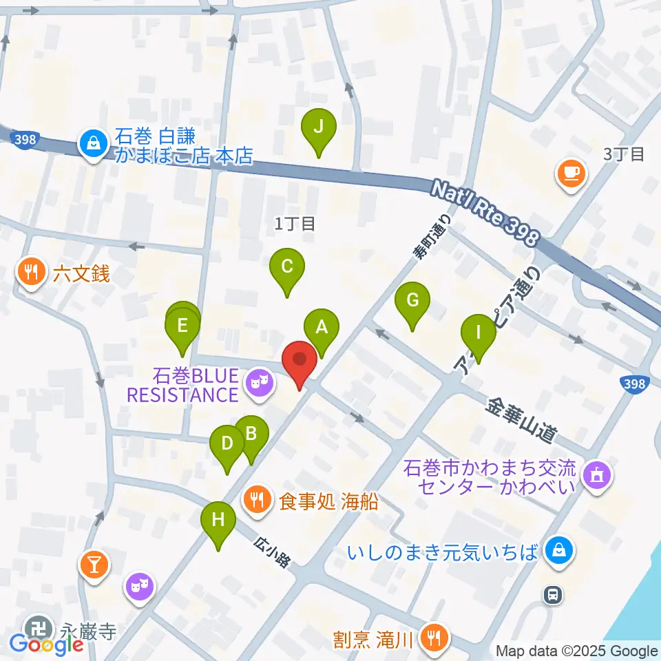 石巻ブルーレジスタンス周辺の駐車場・コインパーキング一覧地図