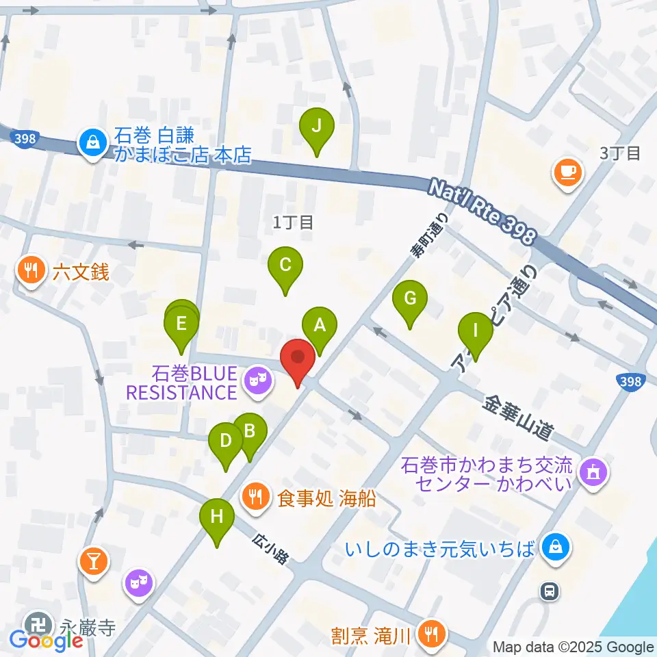 石巻ブルーレジスタンス周辺の駐車場・コインパーキング一覧地図