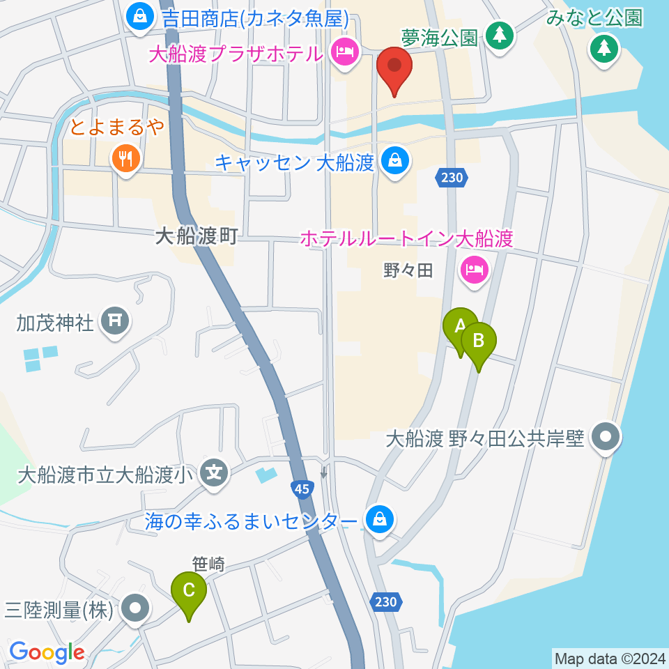 KESEN ROCK FREAKS周辺の駐車場・コインパーキング一覧地図