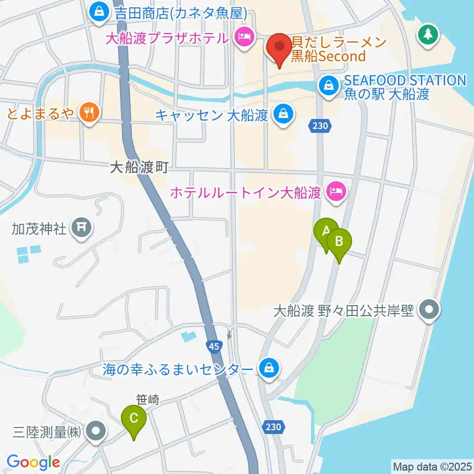 KESEN ROCK FREAKS周辺の駐車場・コインパーキング一覧地図