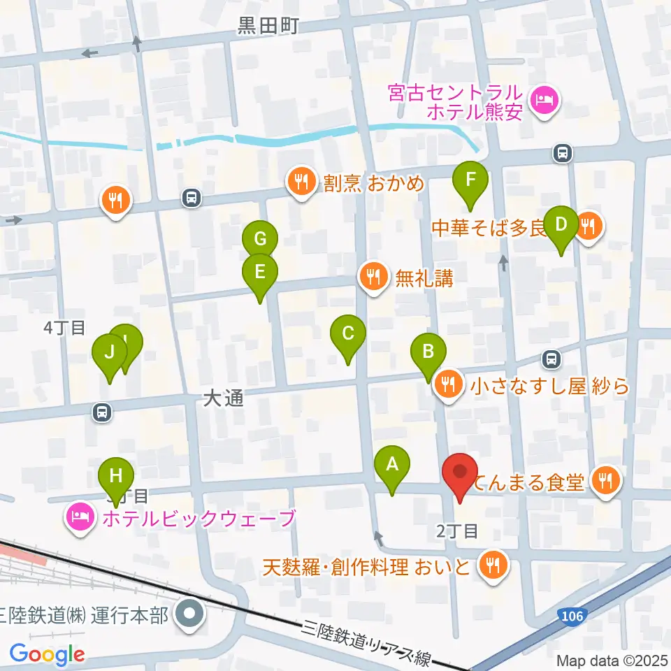 クラブカウンターアクション宮古周辺の駐車場・コインパーキング一覧地図
