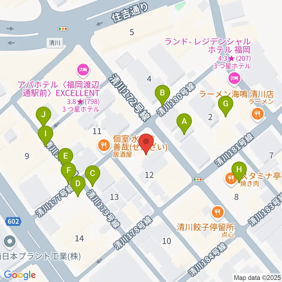 キャバーンビート周辺の駐車場・コインパーキング一覧地図