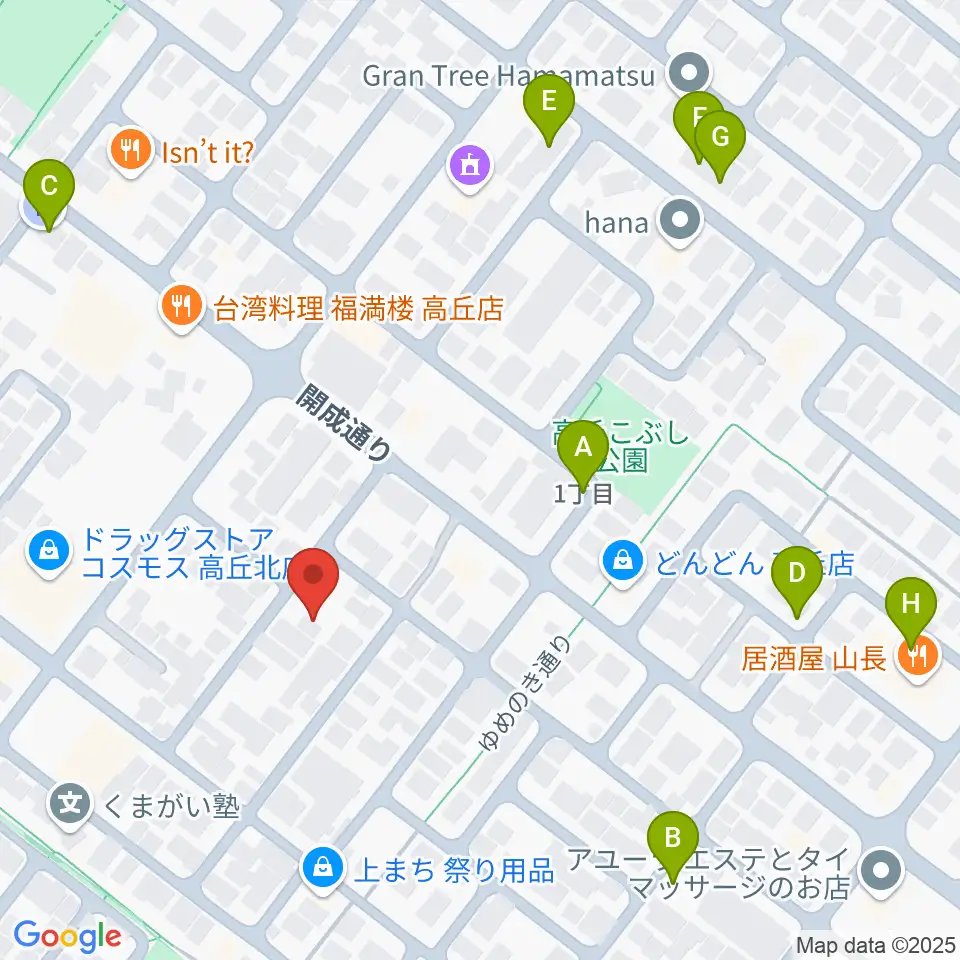 きたいち音楽教室周辺の駐車場・コインパーキング一覧地図
