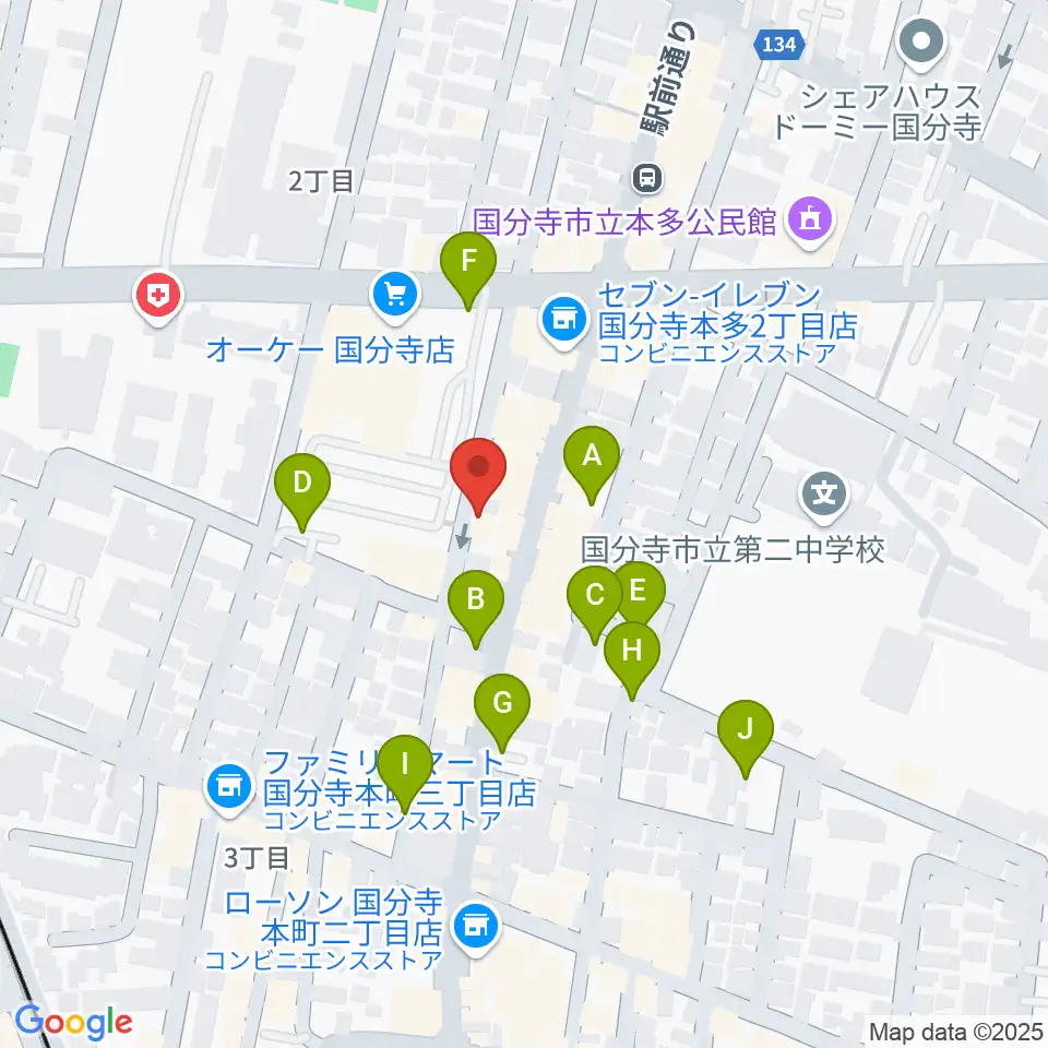 国分寺ギブハーツ周辺の駐車場・コインパーキング一覧地図