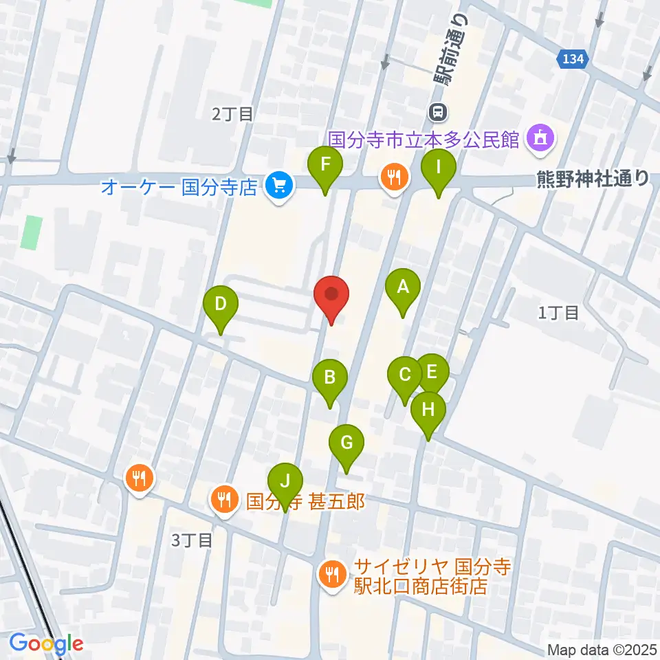 国分寺ギブハーツ周辺の駐車場・コインパーキング一覧地図