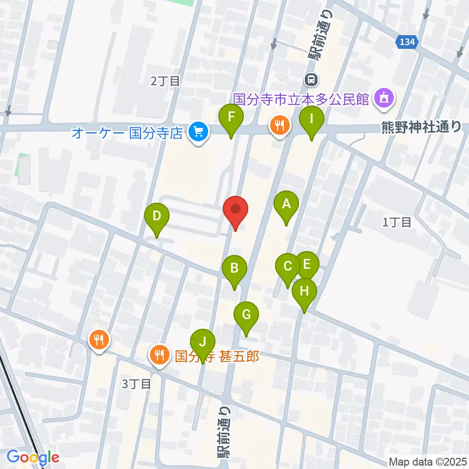 国分寺ギブハーツ周辺の駐車場・コインパーキング一覧地図