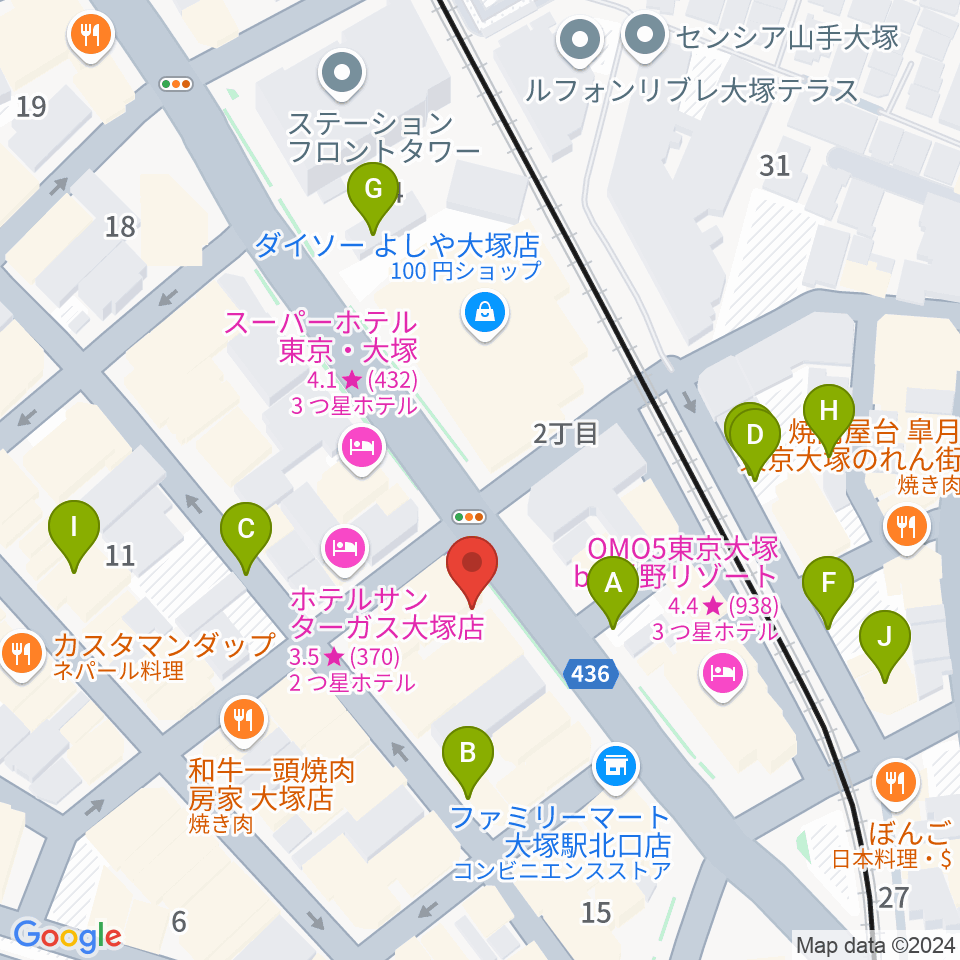 大塚Hearts+周辺の駐車場・コインパーキング一覧地図