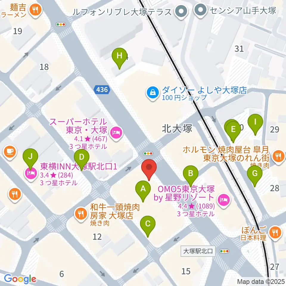 大塚Hearts+周辺の駐車場・コインパーキング一覧地図