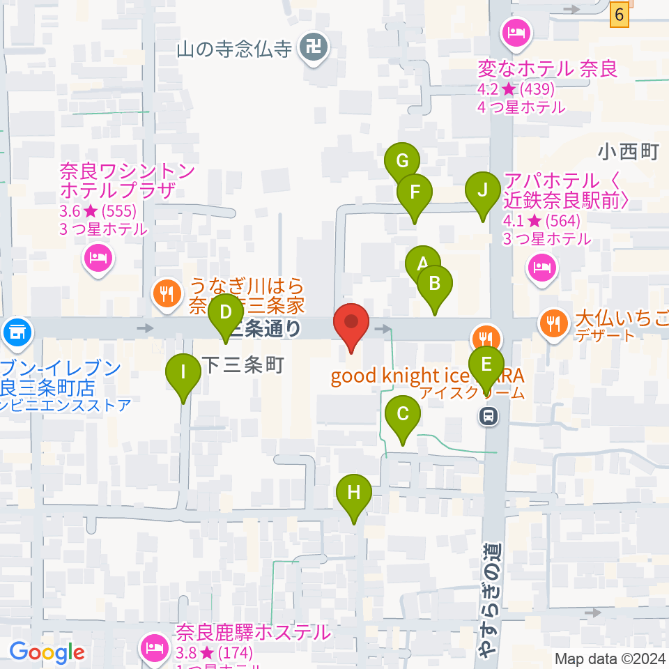 奈良Billy周辺の駐車場・コインパーキング一覧地図