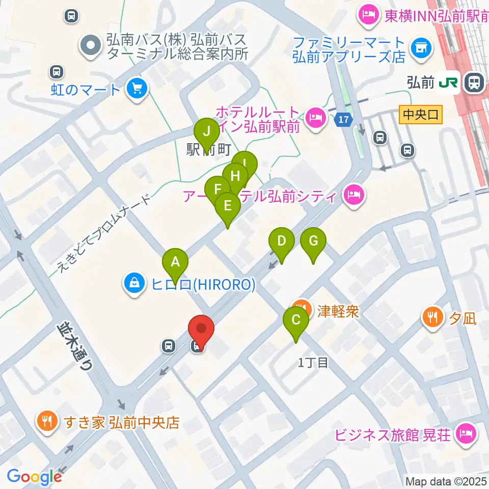 弘前ロビンズ・ネスト周辺の駐車場・コインパーキング一覧地図