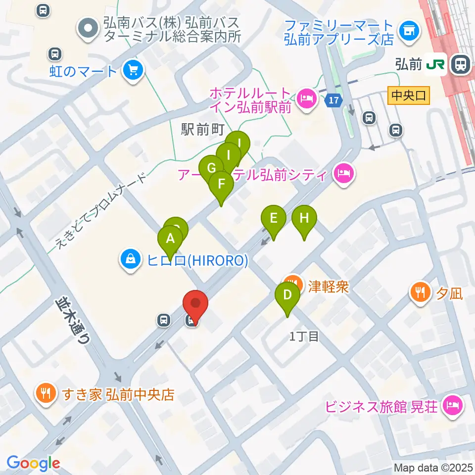 弘前ロビンズ・ネスト周辺の駐車場・コインパーキング一覧地図