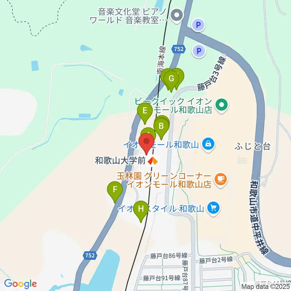 和歌山シェルター周辺の駐車場・コインパーキング一覧地図