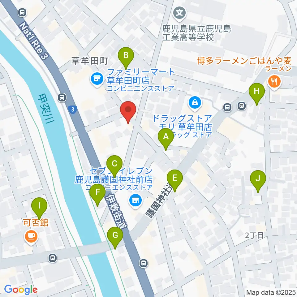 中央楽器周辺の駐車場・コインパーキング一覧地図