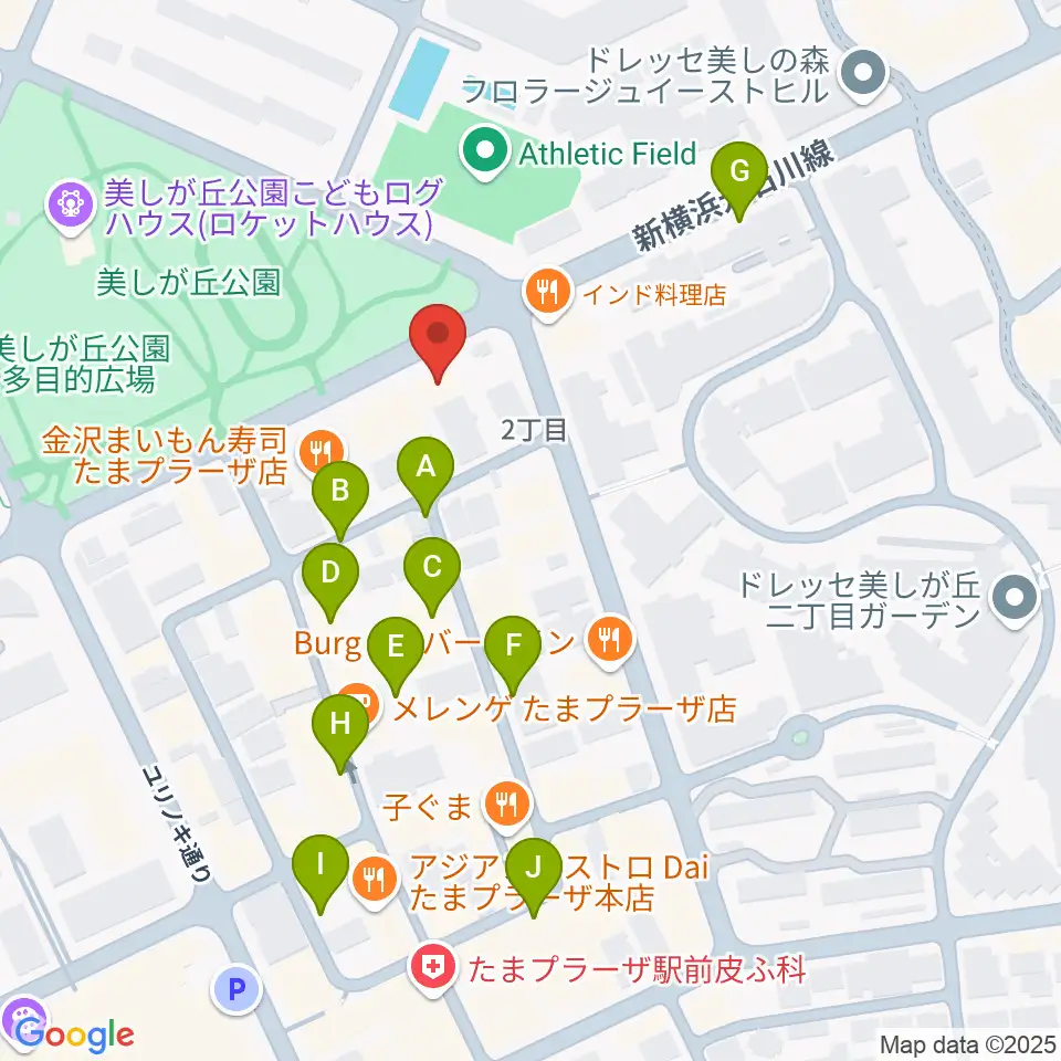 たまプラーザ STUDIO21周辺の駐車場・コインパーキング一覧地図