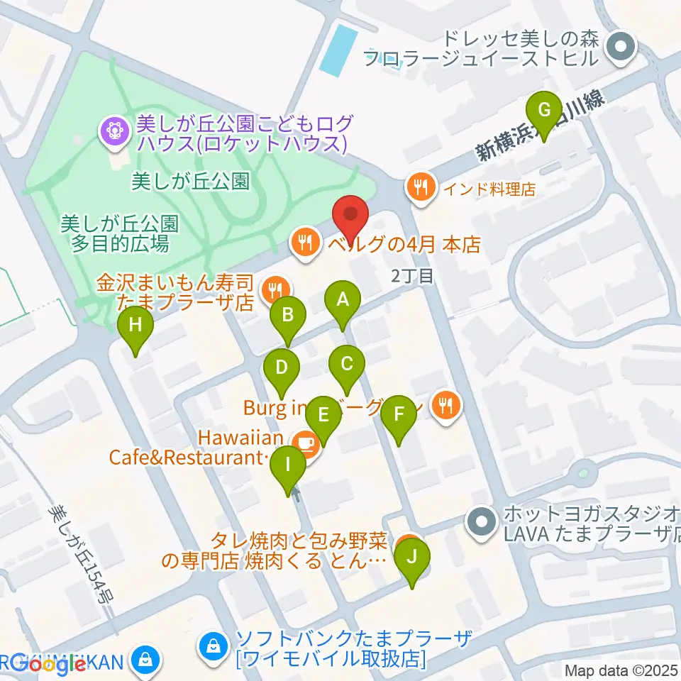 たまプラーザ STUDIO21周辺の駐車場・コインパーキング一覧地図