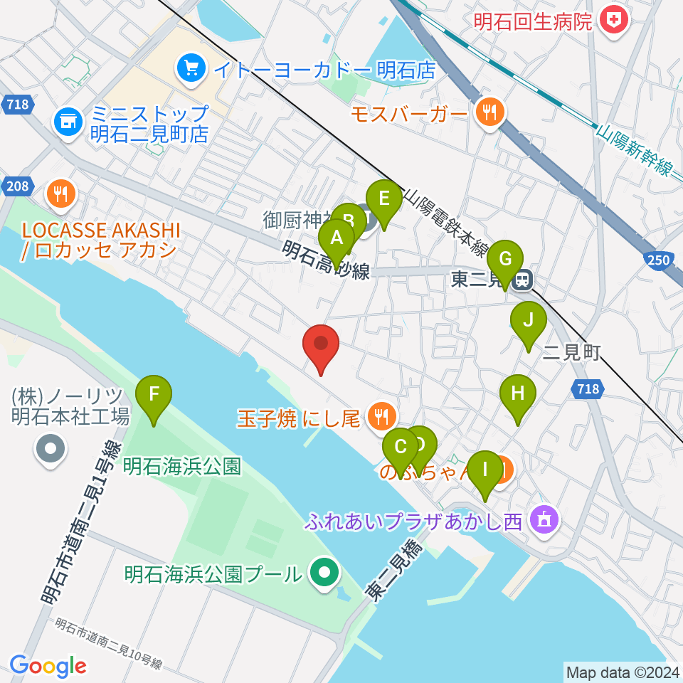 仁科カオルギター教室周辺の駐車場・コインパーキング一覧地図