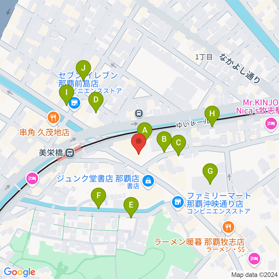 高良楽器店周辺の駐車場・コインパーキング一覧地図