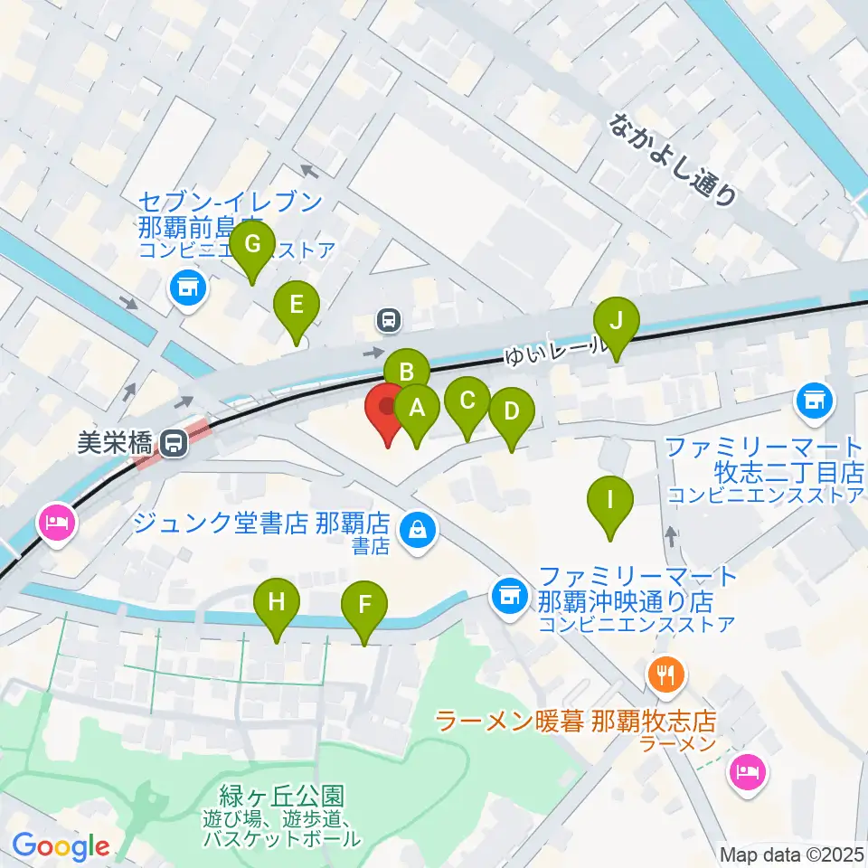 高良楽器店周辺の駐車場・コインパーキング一覧地図