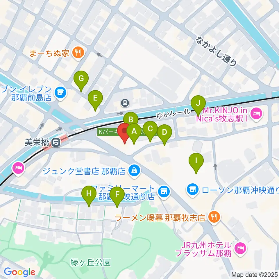 高良楽器店周辺の駐車場・コインパーキング一覧地図