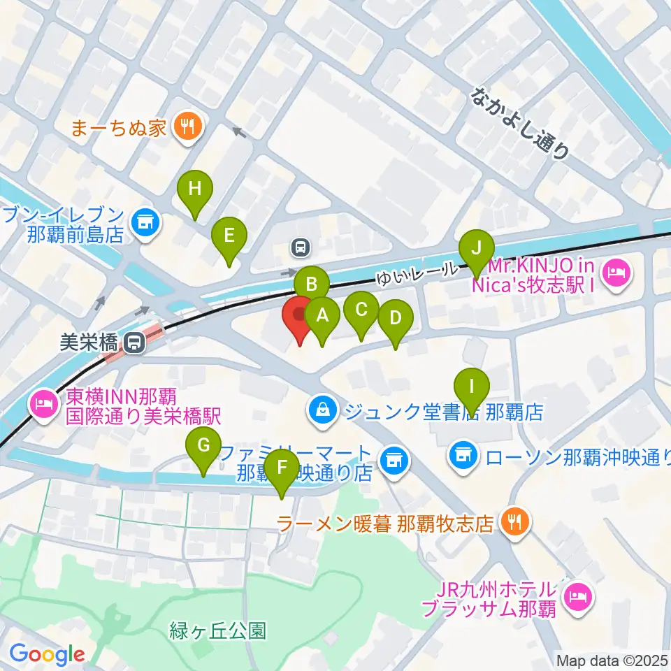 高良楽器店周辺の駐車場・コインパーキング一覧地図