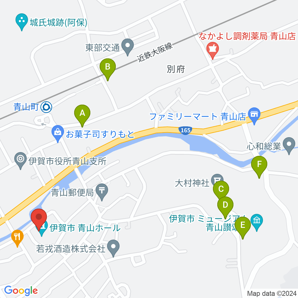 青山ホール周辺の駐車場・コインパーキング一覧地図