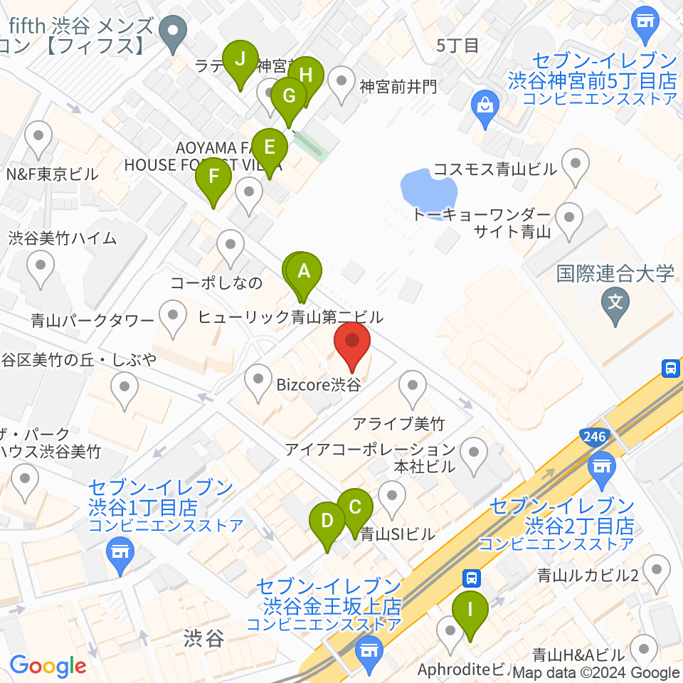 DDD青山クロスシアター周辺の駐車場・コインパーキング一覧地図