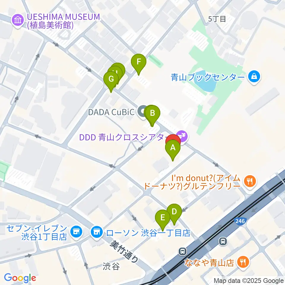 DDD青山クロスシアター周辺の駐車場・コインパーキング一覧地図