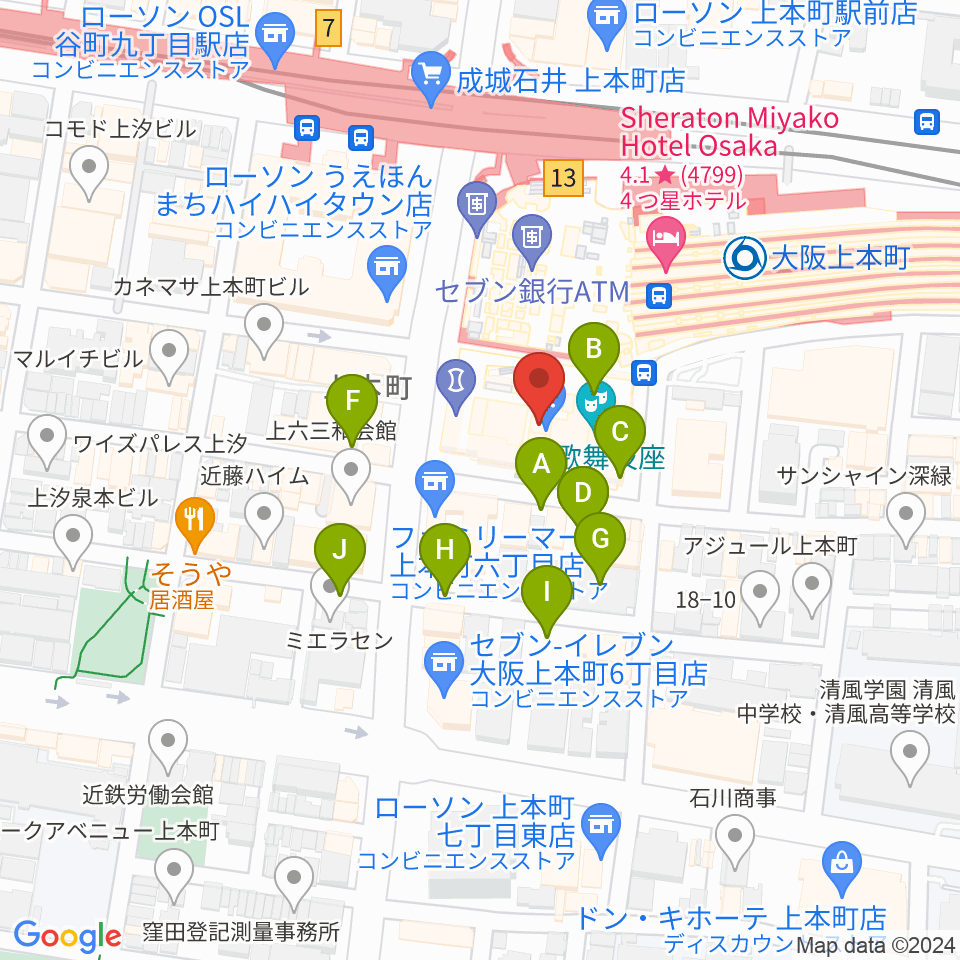 新歌舞伎座周辺の駐車場・コインパーキング一覧地図