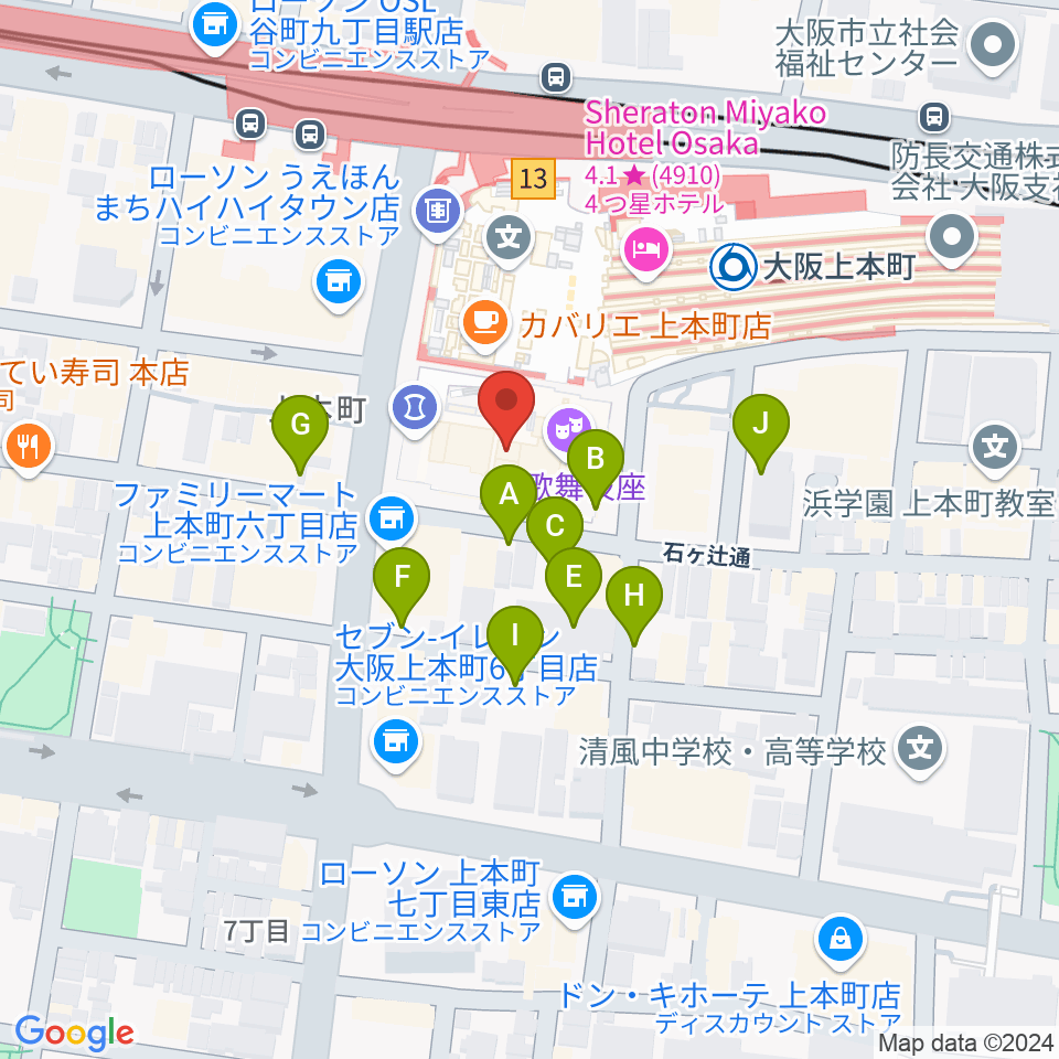 新歌舞伎座周辺の駐車場・コインパーキング一覧地図