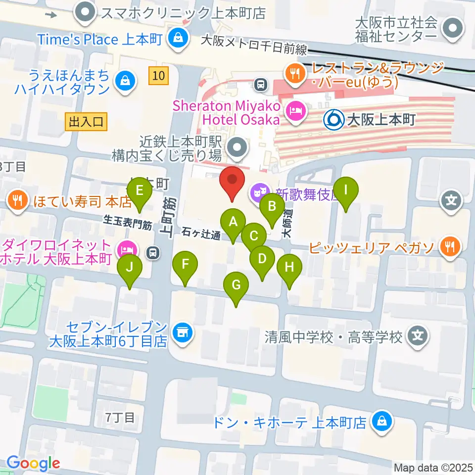 新歌舞伎座周辺の駐車場・コインパーキング一覧地図